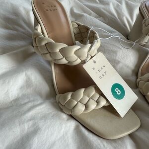 a new day cream braided sandal sz 8